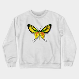 Paradise Birdwing Butterfly with Shadow Crewneck Sweatshirt